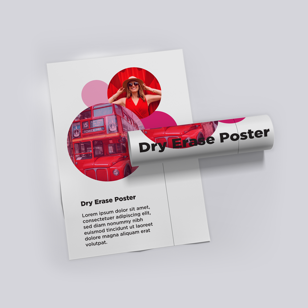 Dry Erase Laminated Synthetic Poster